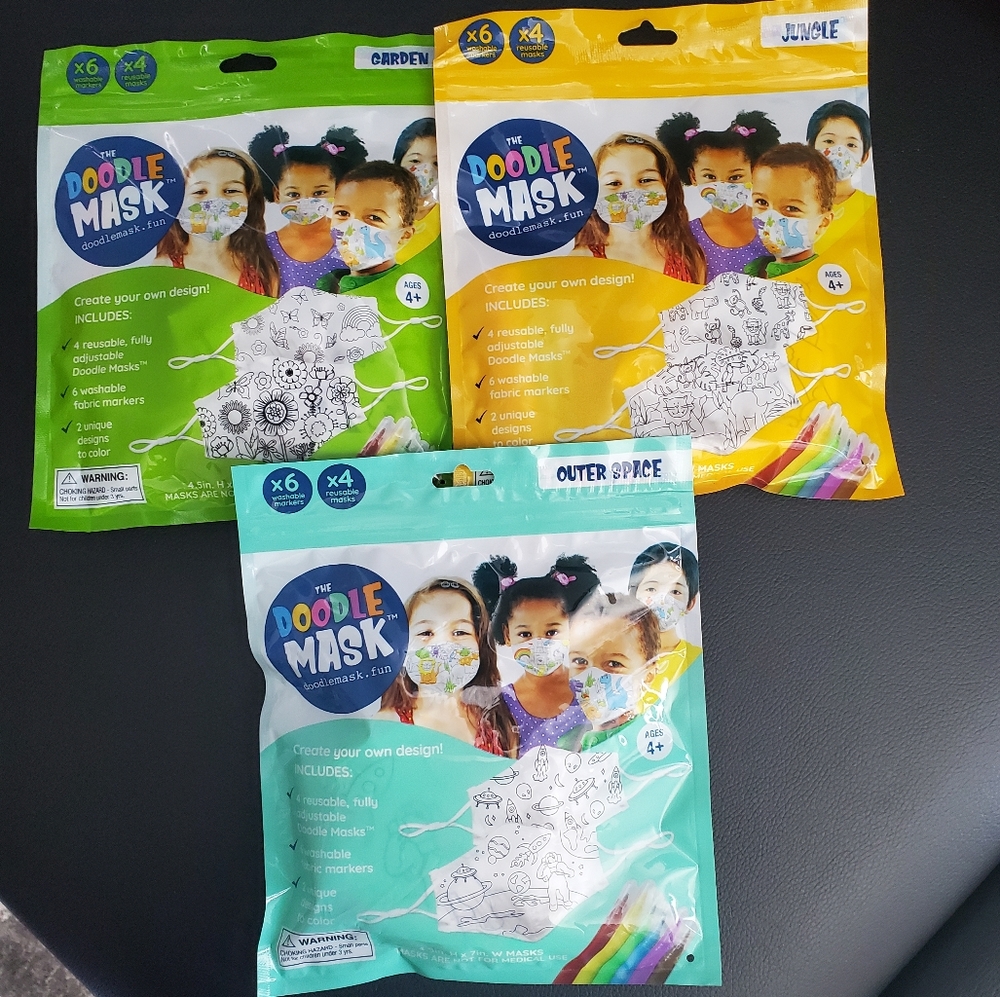 The Doodle Masks 3ct packs